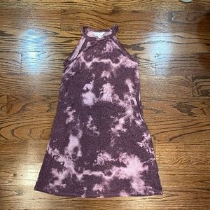 R+R Tie-dye halter girls size L (12/14) purple dress.